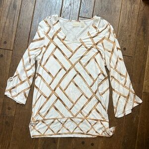 Chico brown and white Womens top size 0